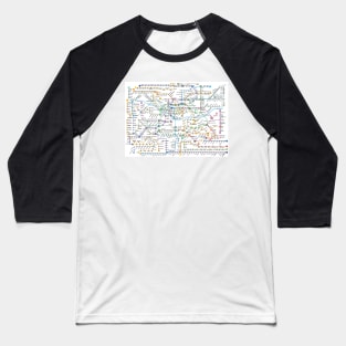 Seoul subway map Baseball T-Shirt